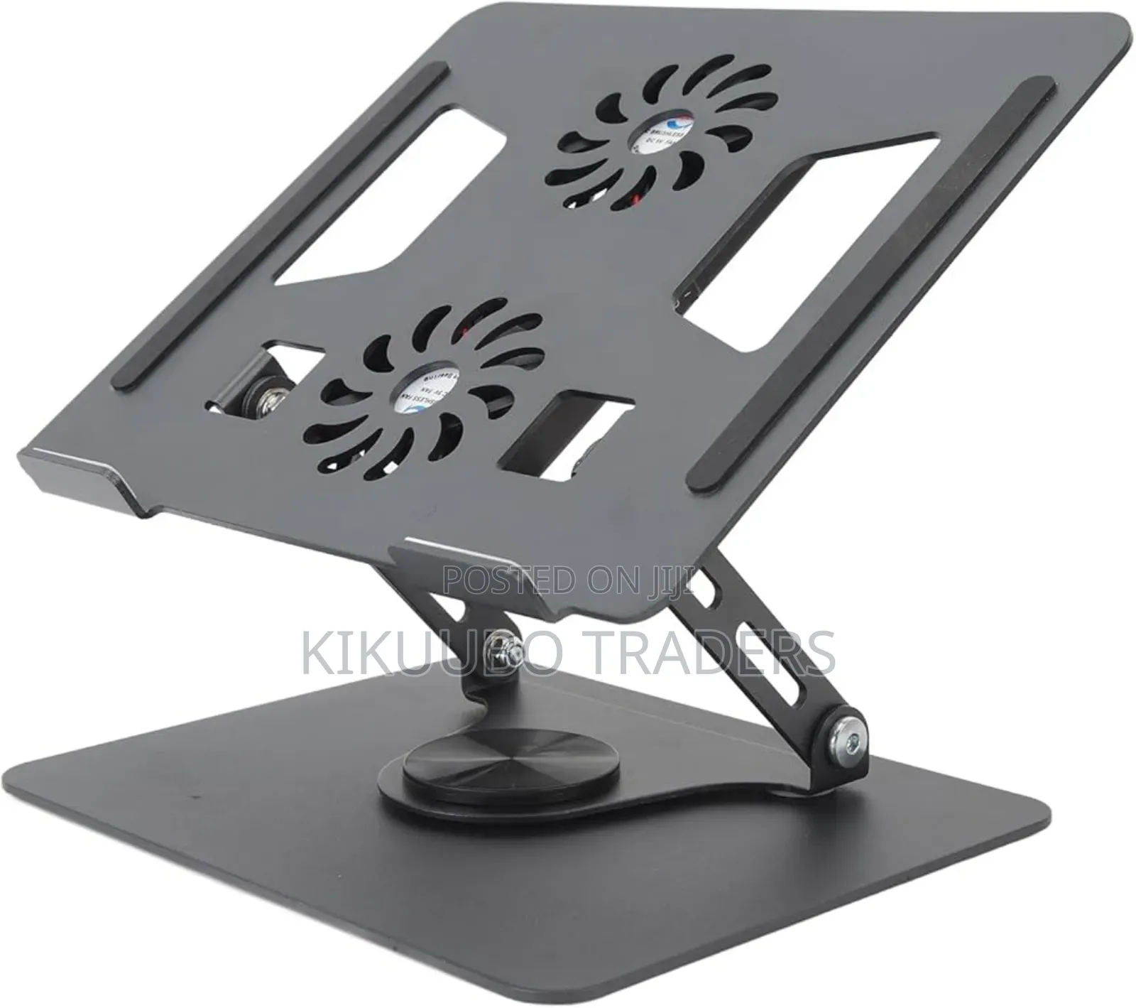 Tabletop Laptop Stand With Double Fan 360 Degree Rotating