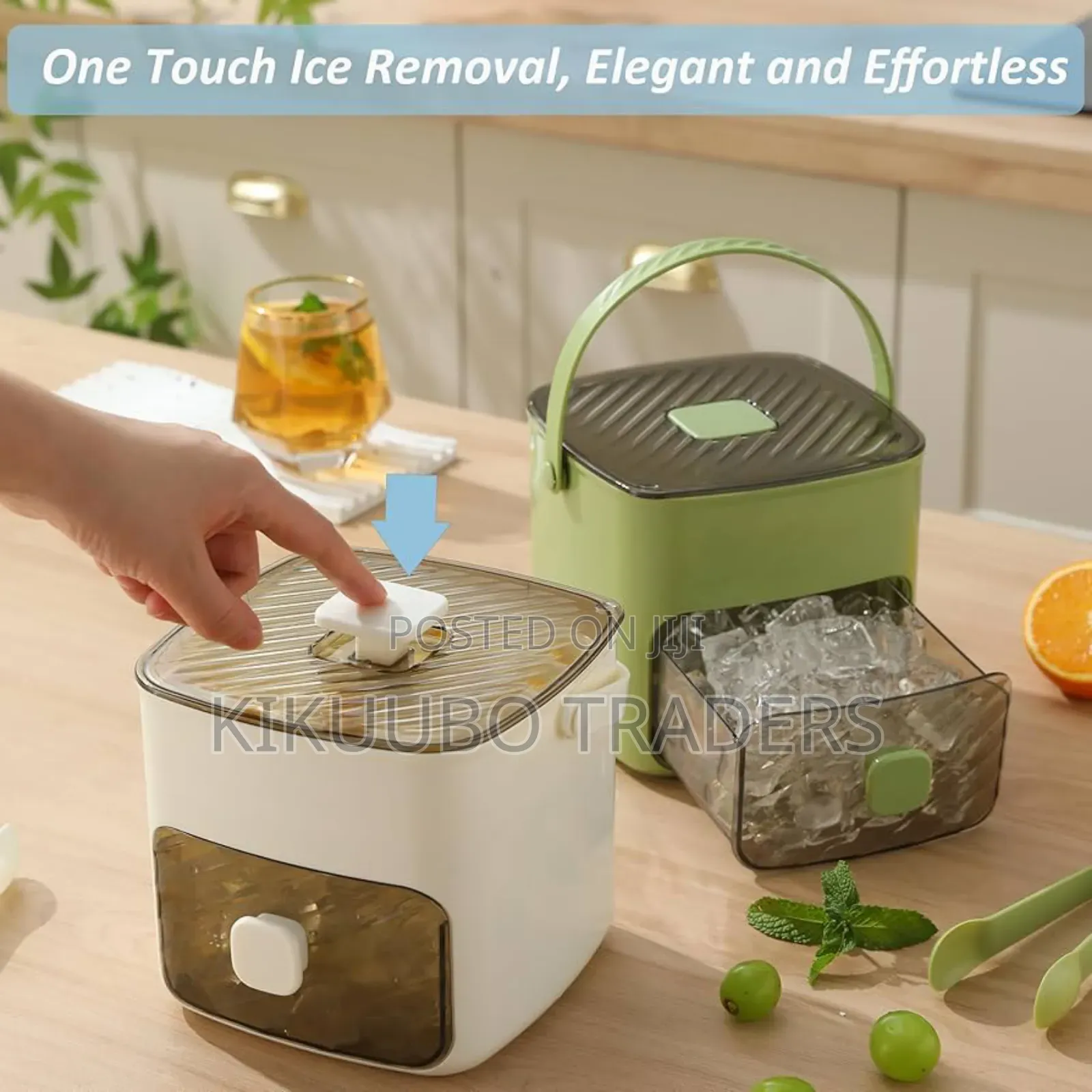 Ice Cube Tray With Lid and Bin, Ice Trays for Freezer