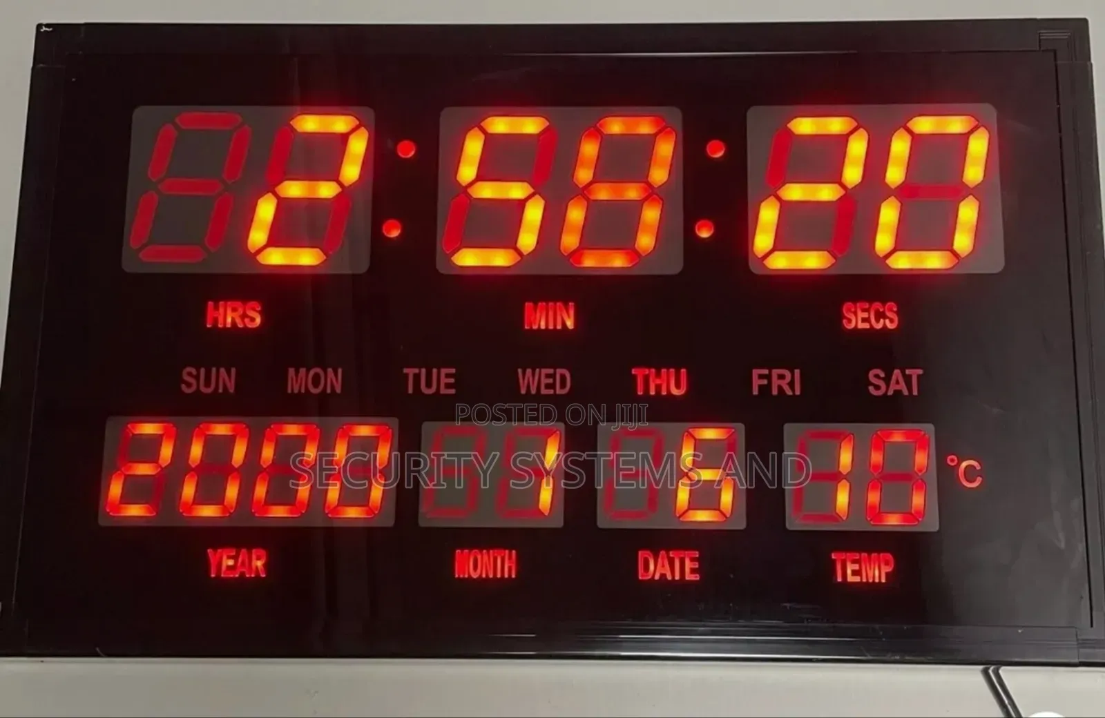 Digital Led Wall Clock - 50 X 30cm Big Size Suitable for Schools Etc