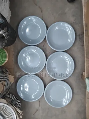 6pcs Melamine Salad Plates ~ Grey