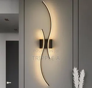Modern Black Wave Led Wall Light