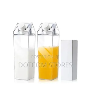 Acrylic Milk Carton-Shaped Bottles