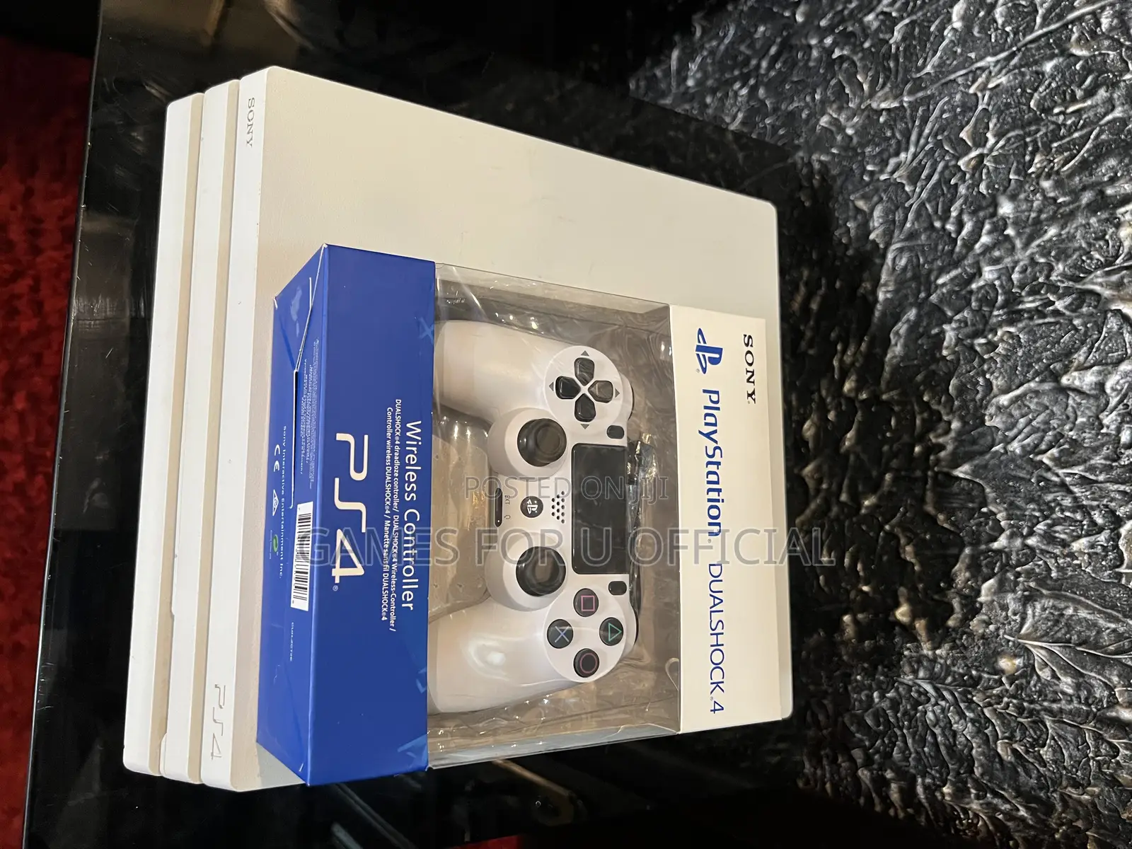 Ps4 Pro Console Used 1 White Controller**