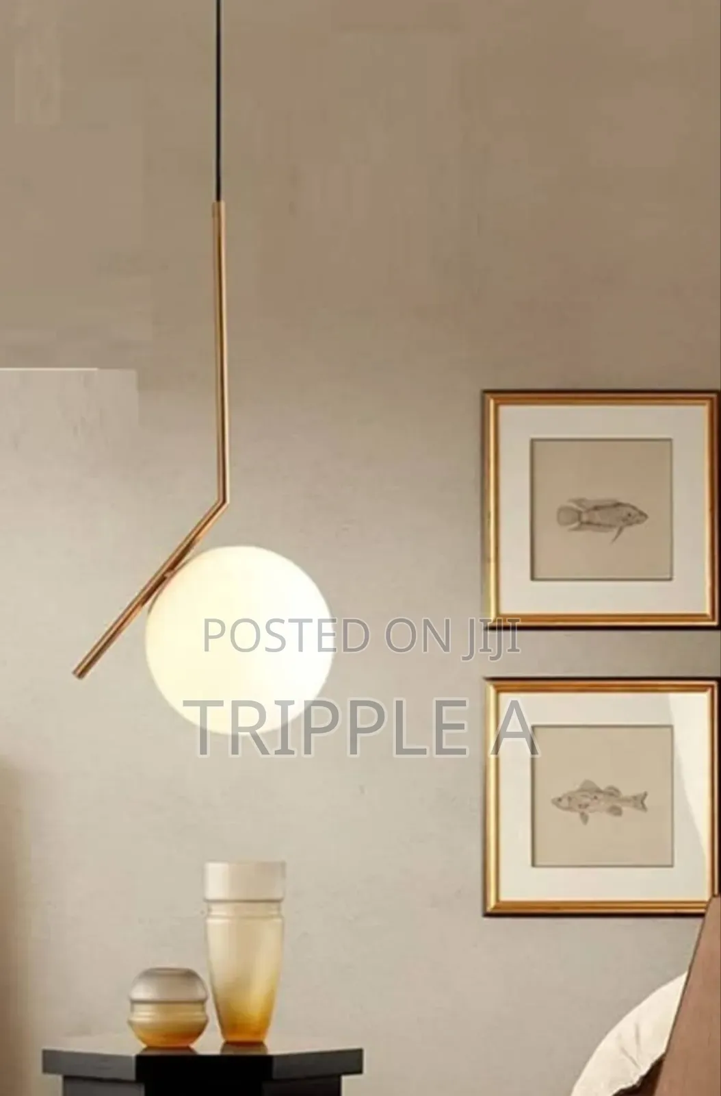 White Glass Ball Pendant Light