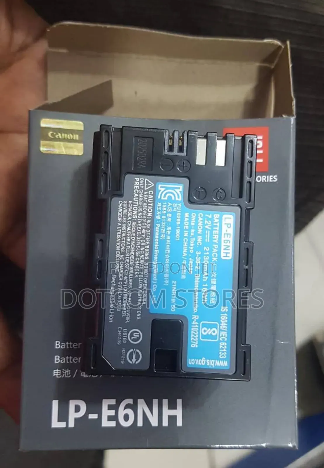 Canon Lp-E6nh Rechargeable Lithium-Ion Battery Pack.