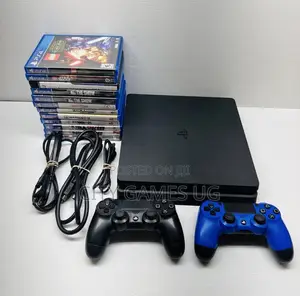 Sony Playstation 4 Slim 500gb Console With 2 Controller + 12 Games