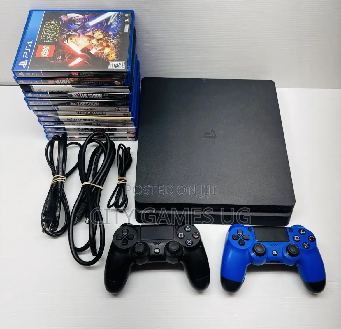 Sony Playstation 4 Slim 500gb Console With 2 Controller + 12 Games