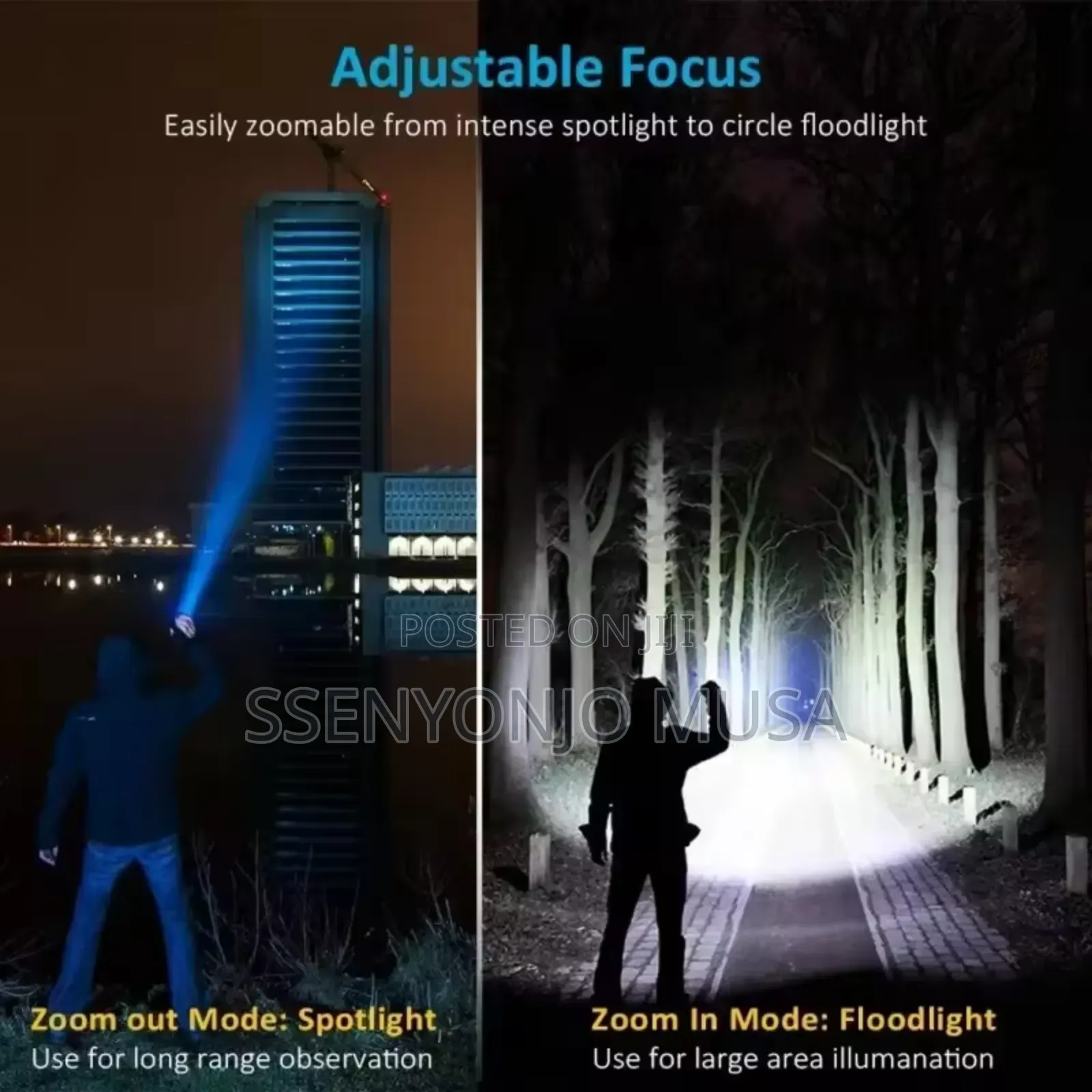 Geepas Rechargeable Zoomable Led Flashlight – Pack Of 2