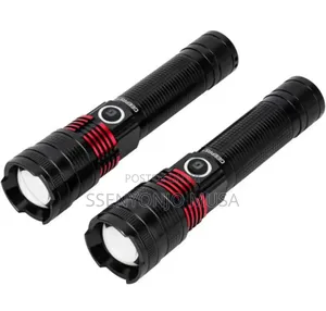 Geepas Rechargeable Zoomable Led Flashlight – Pack Of 2