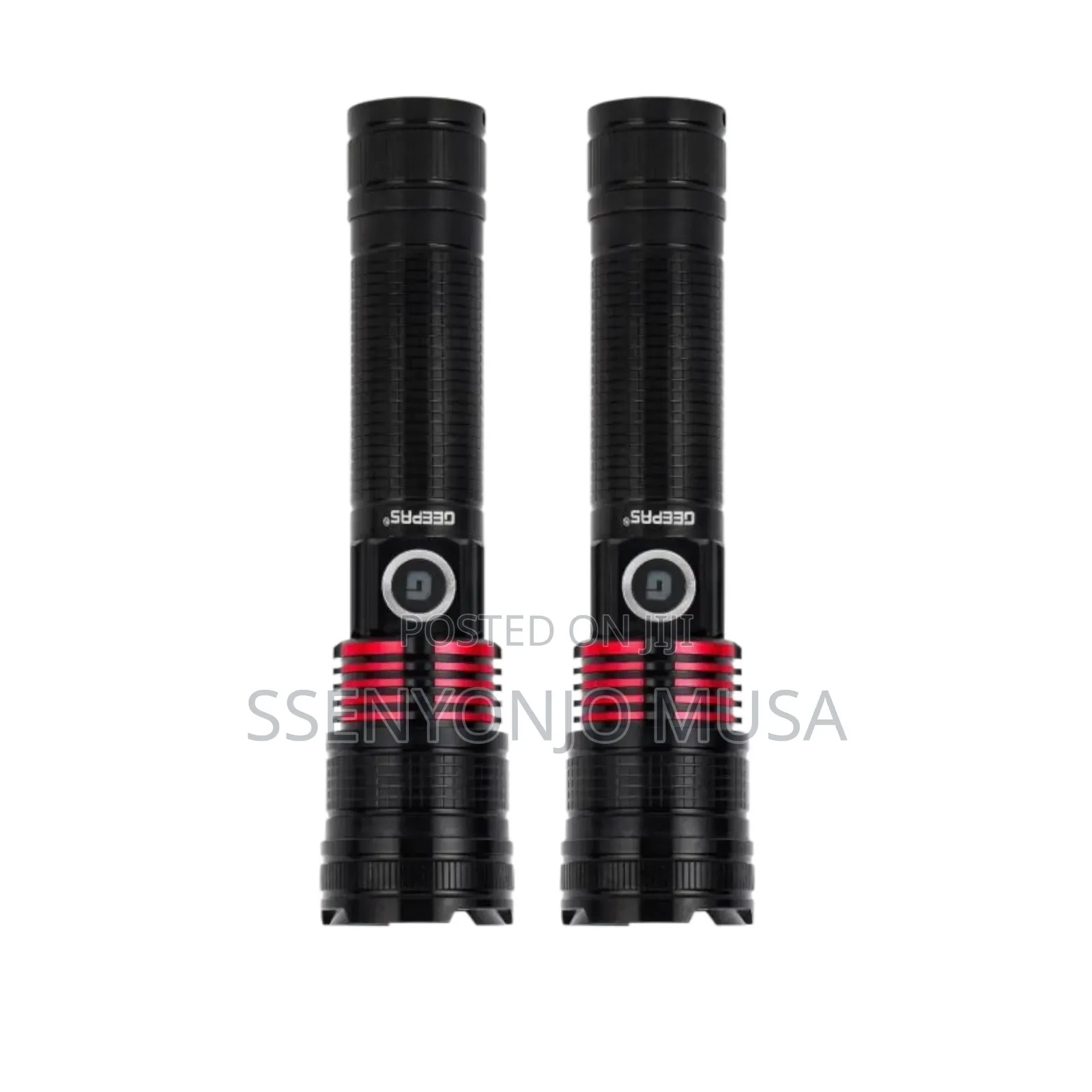Geepas Rechargeable Zoomable Led Flashlight – Pack Of 2