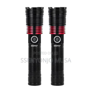 Geepas Rechargeable Zoomable Led Flashlight – Pack Of 2
