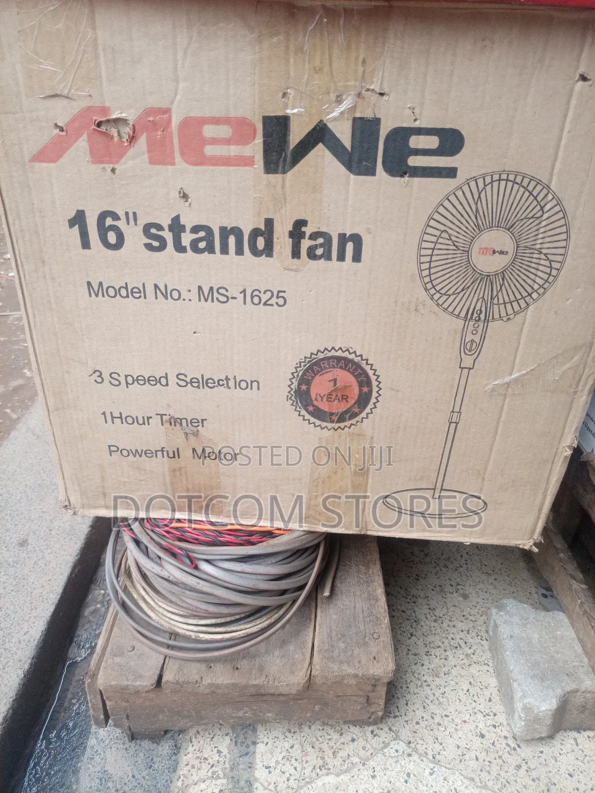 Mewe 16" Stand Fan, Model Ms-1625.