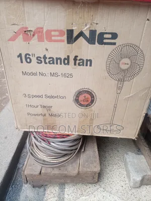 Mewe 16" Stand Fan, Model Ms-1625.