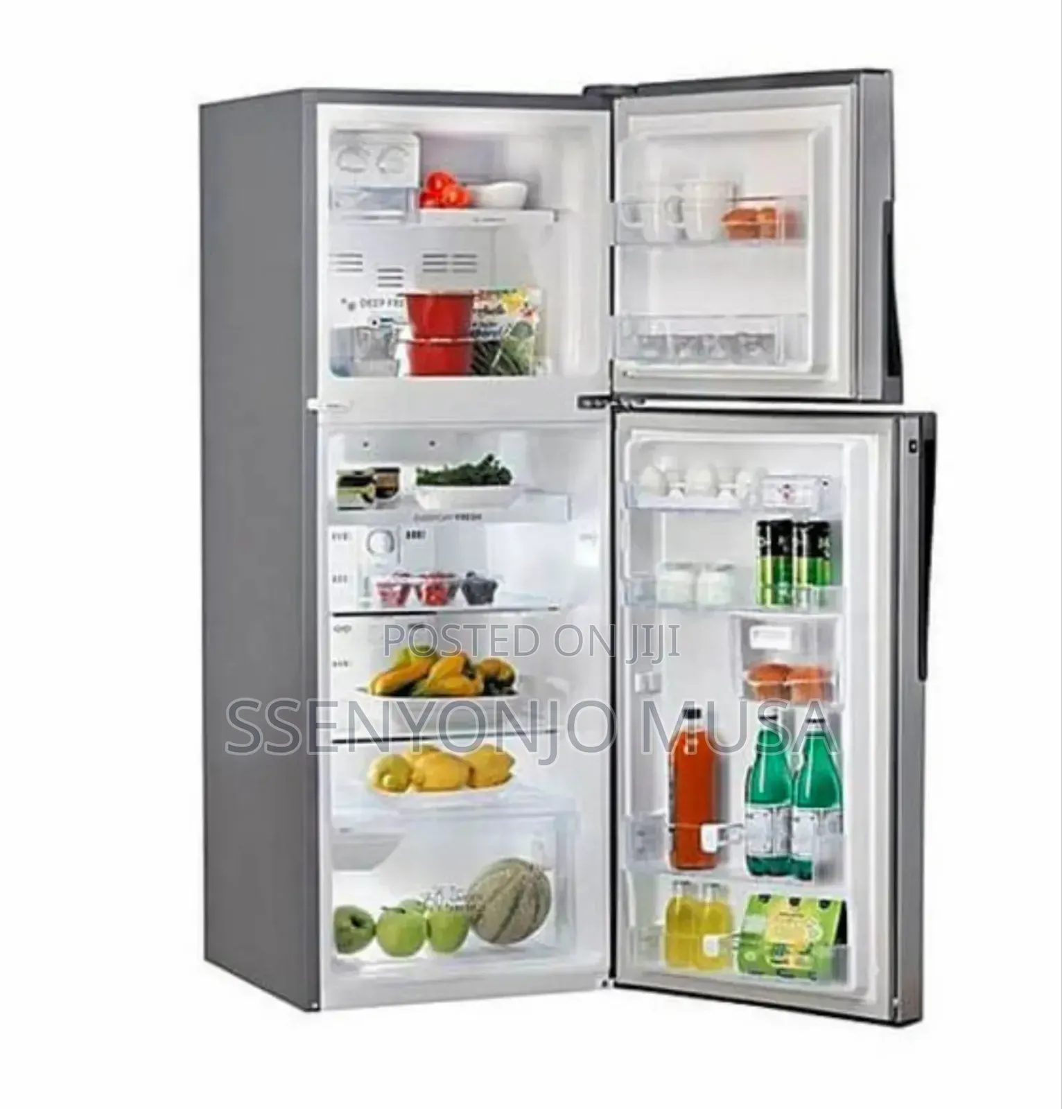 Adh Fridge 158l Top Mount Freezer Double Door - Silver