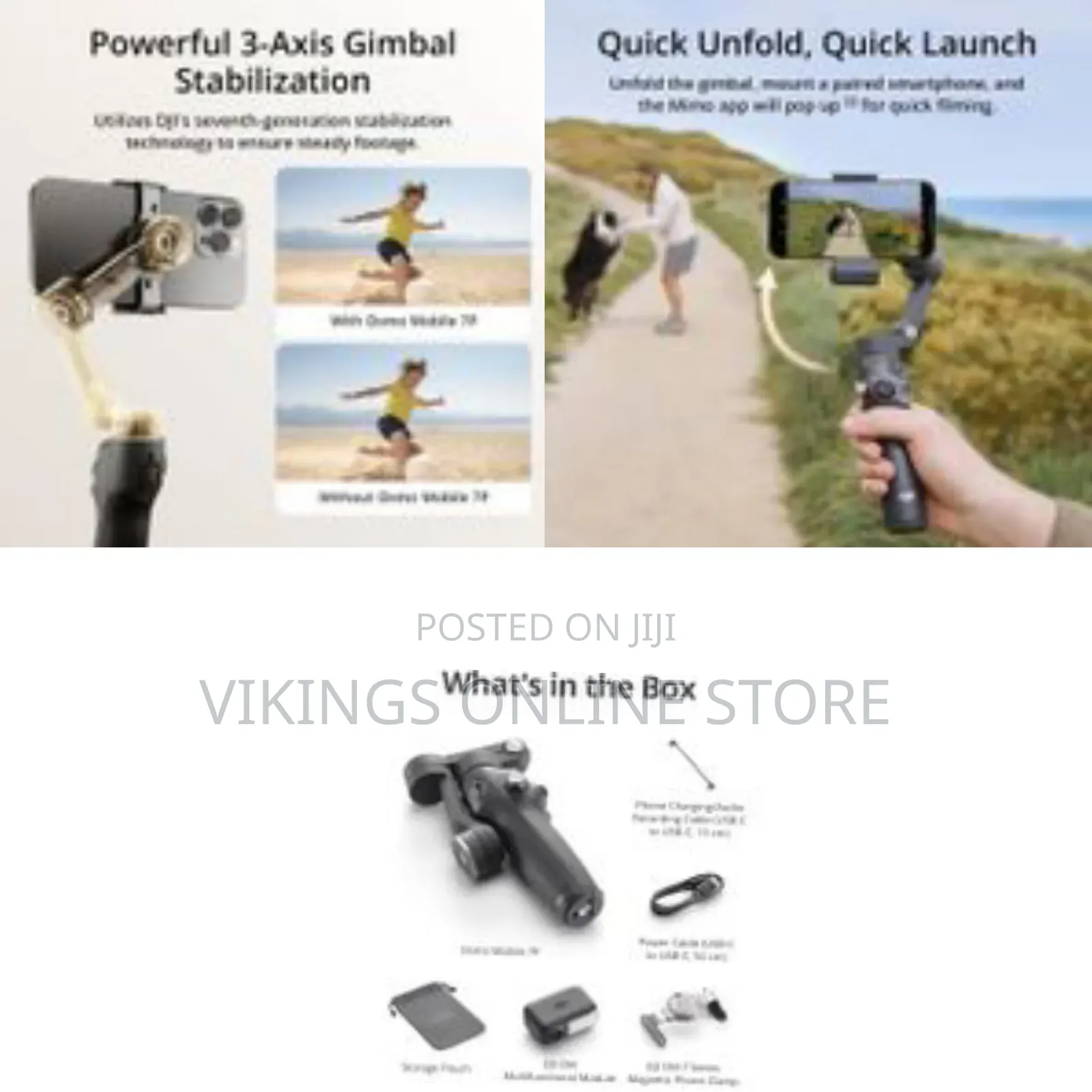 Dji Osmo Mobile 7p Gimbal Stabilizer for iPhone, Android, Native