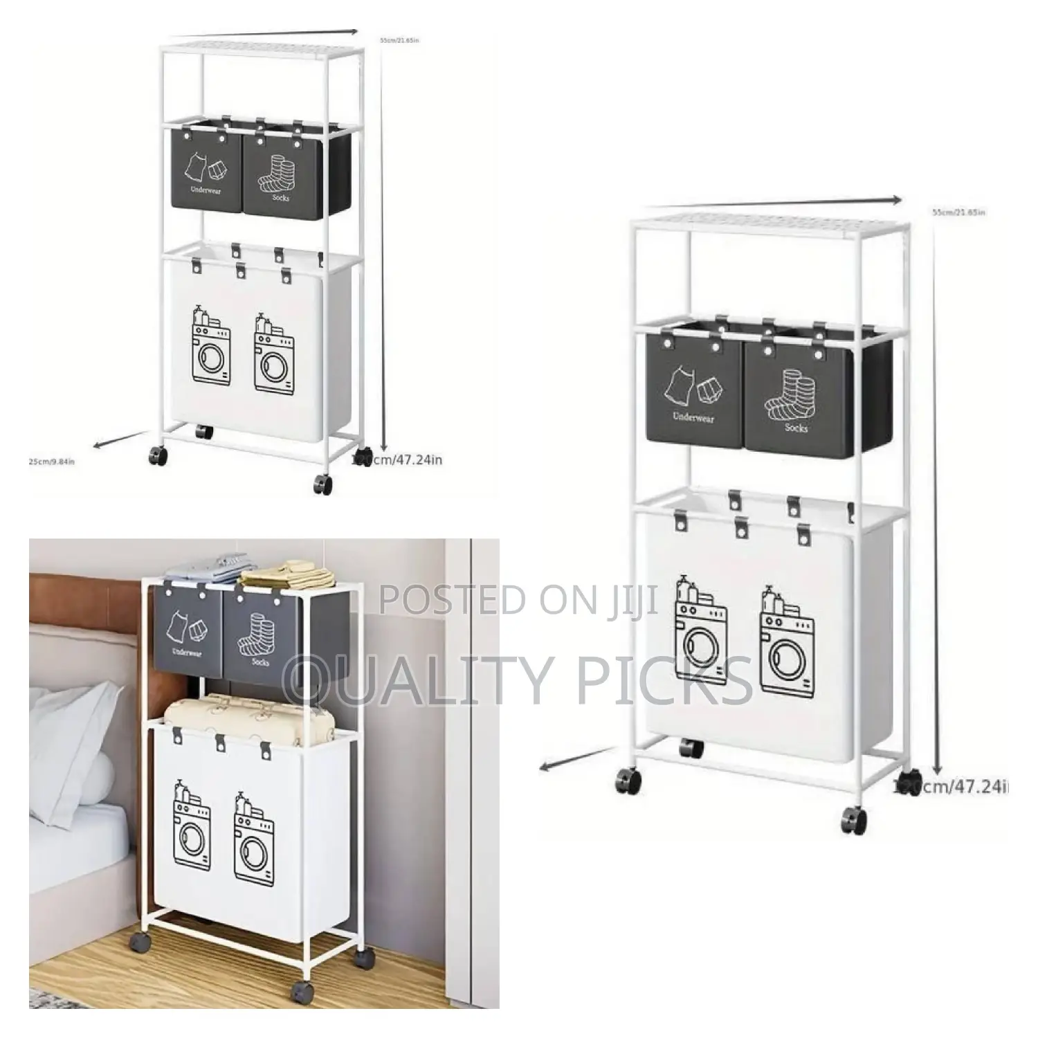 Double Layer Laundry Basket
