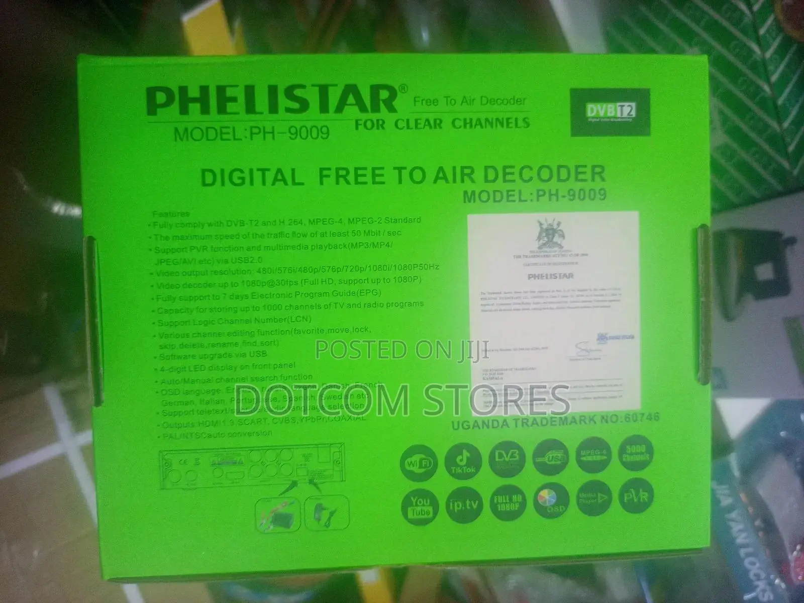 Phelistar DVB-T2 Free-to-Air Digital Tv Decoder.