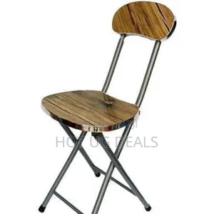 Wooden Folding Chair / Stool With Back Support - Multicolor