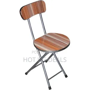 Wooden Folding Chair / Stool With Back Support - Multicolor