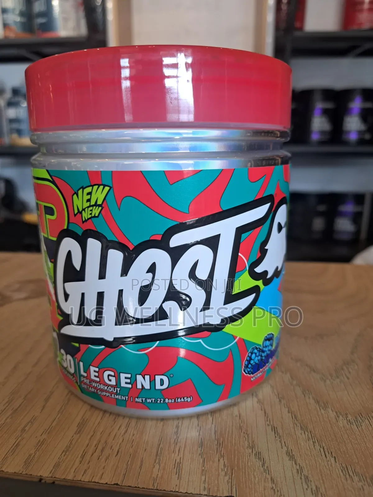 Ghost Legend Fully Transparent Pre-Workout, 30 Servings Blue Raspberry