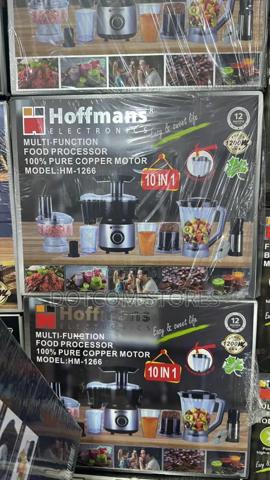 10 in 1 Hoffmans Multi-Function Food Processor (Model: Hm-1266).