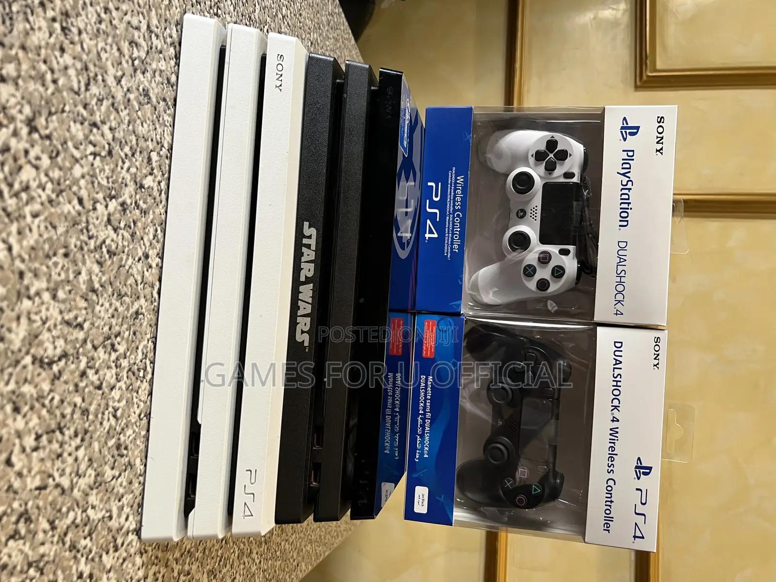 Ps4 Pro Consoles Black White Used