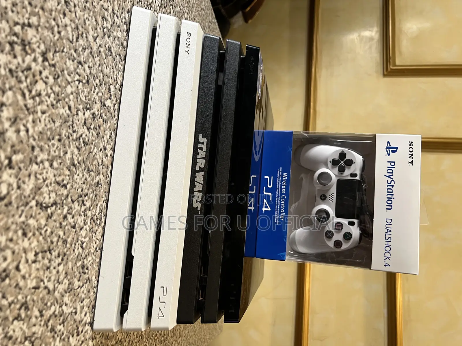 Ps4 Pro Consoles Black White Used