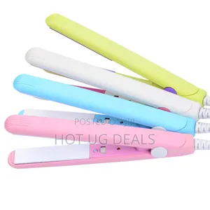 Mini Portable Hair Straightener Curling Iron- Multicolor