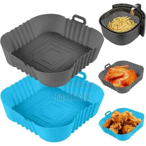 2 Pack of Squre Air Fryer Silicone Liners Basket