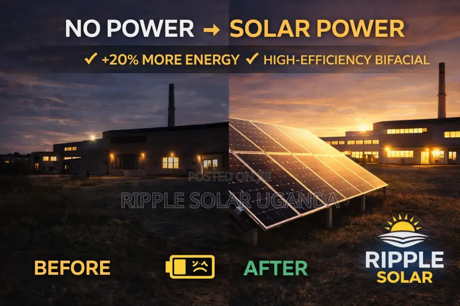 620w Bifacial Solar Panel Double Glass High Efficiency Kampala