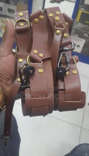 Leather Double Camera Harness or Shoulder Strap