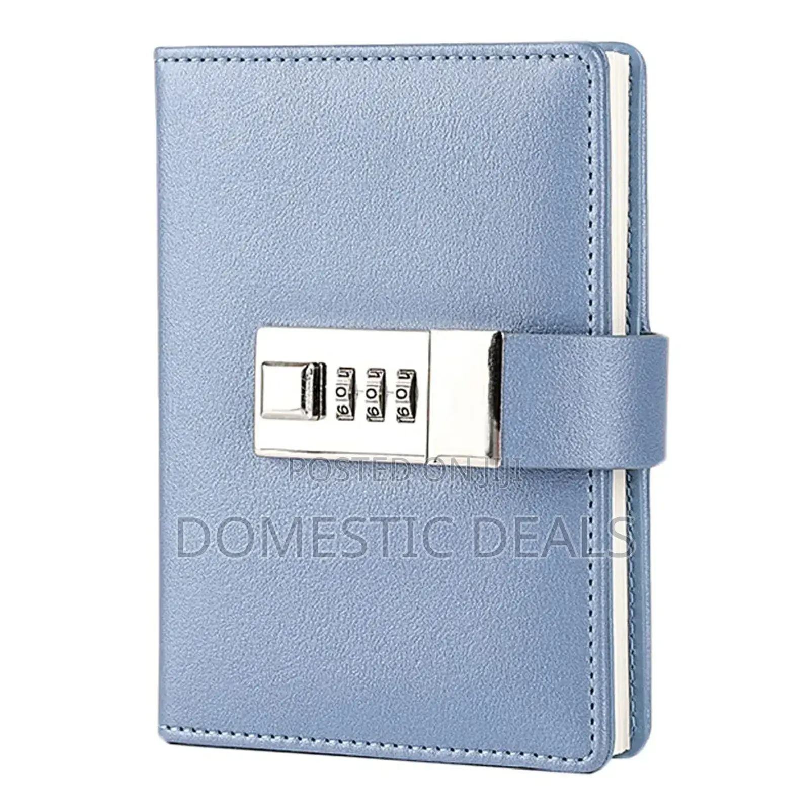 Mini Lockable Diary, Pu Leather Cover Wirebound Writing Notebook