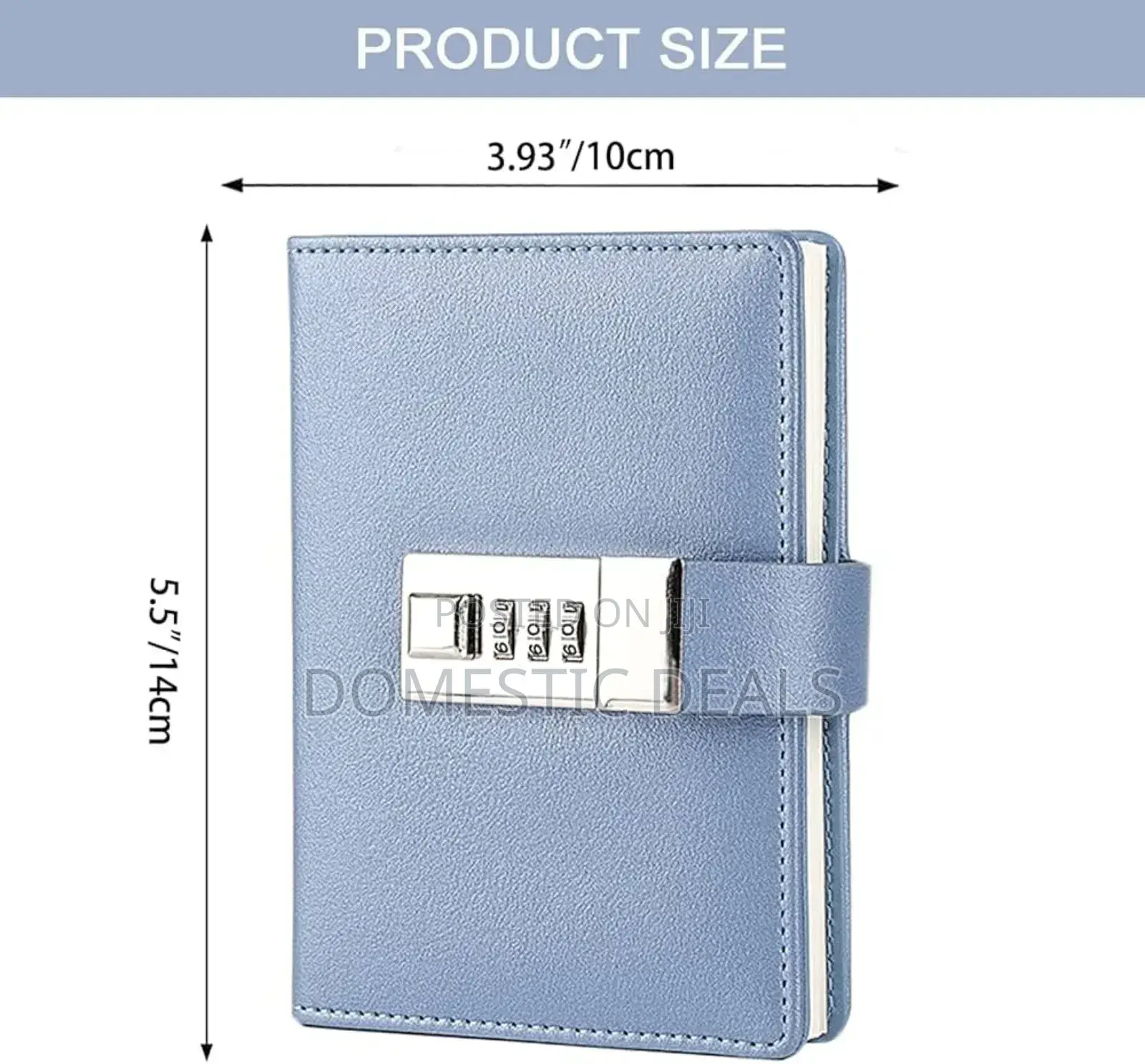 Mini Lockable Diary, Pu Leather Cover Wirebound Writing Notebook