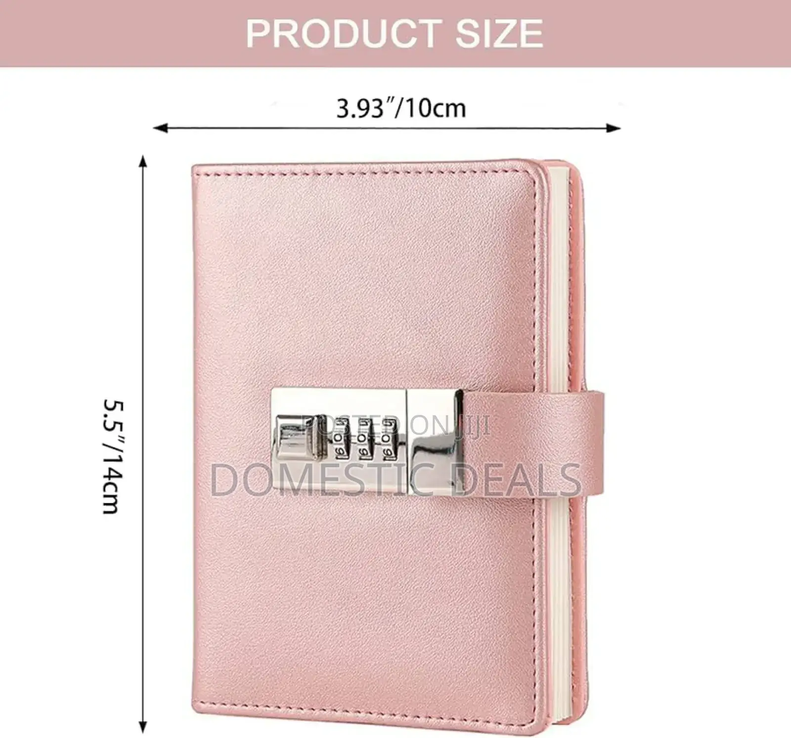 Mini Lockable Diary, Pu Leather Cover Wirebound Writing Notebook