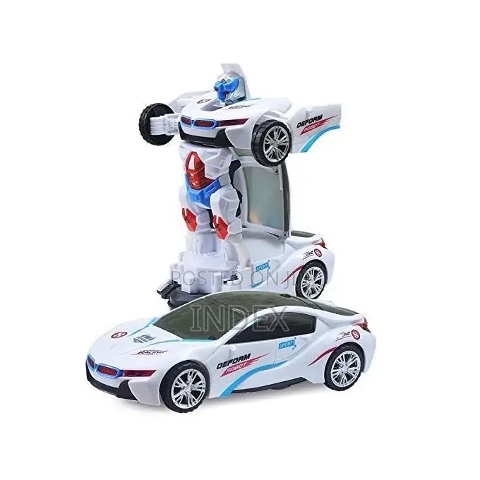 Transformer Robot Toy Car - White