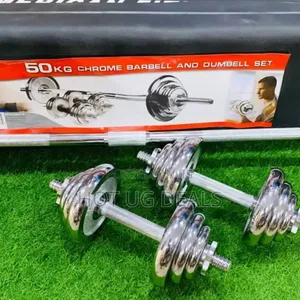 Barbell and Dumbbells / Dumbells Set, 50kg / 50 Kg Yorrk - Silver