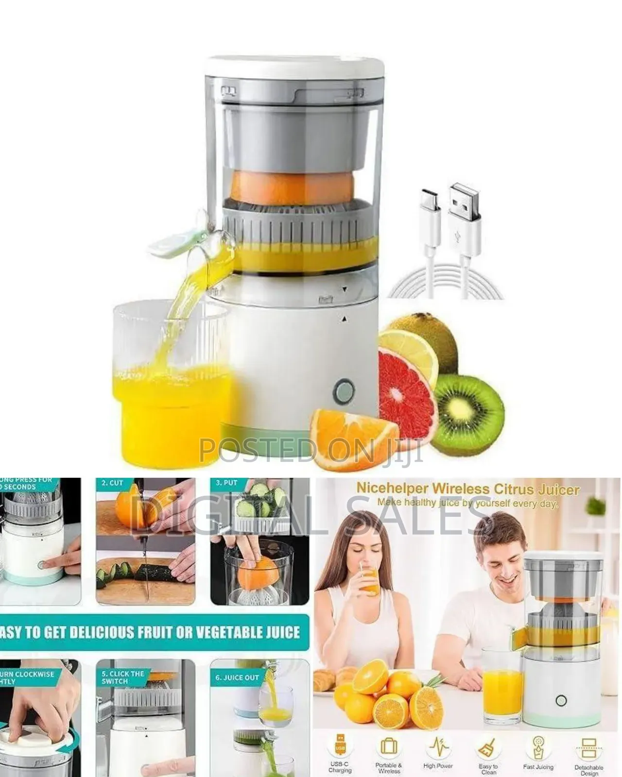 Portable Rechargeable Electric Juicer