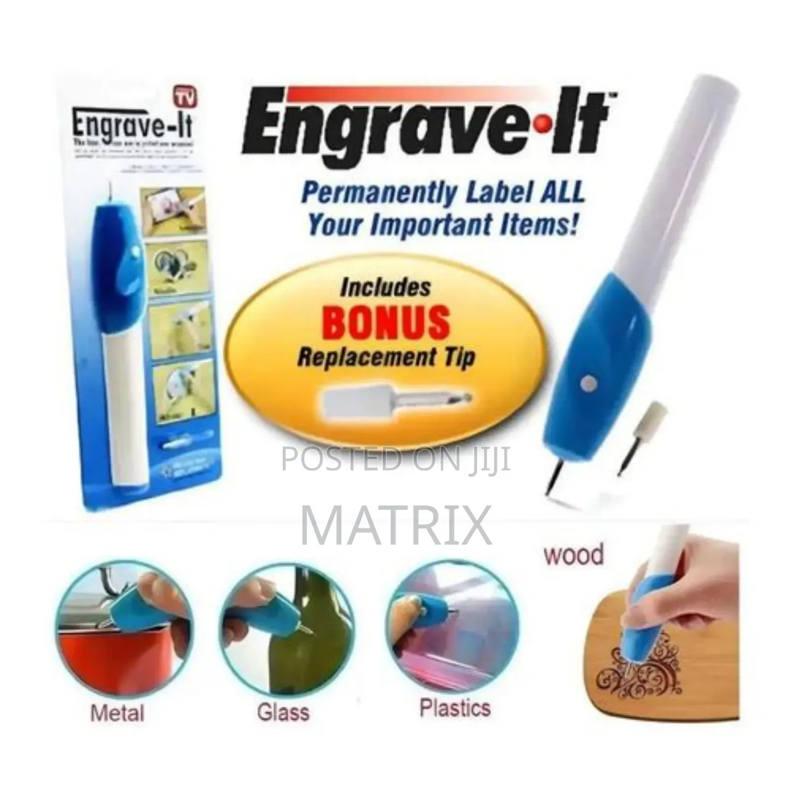 Battery Powered Engraving Pen With 2 Tips / Carving Pen