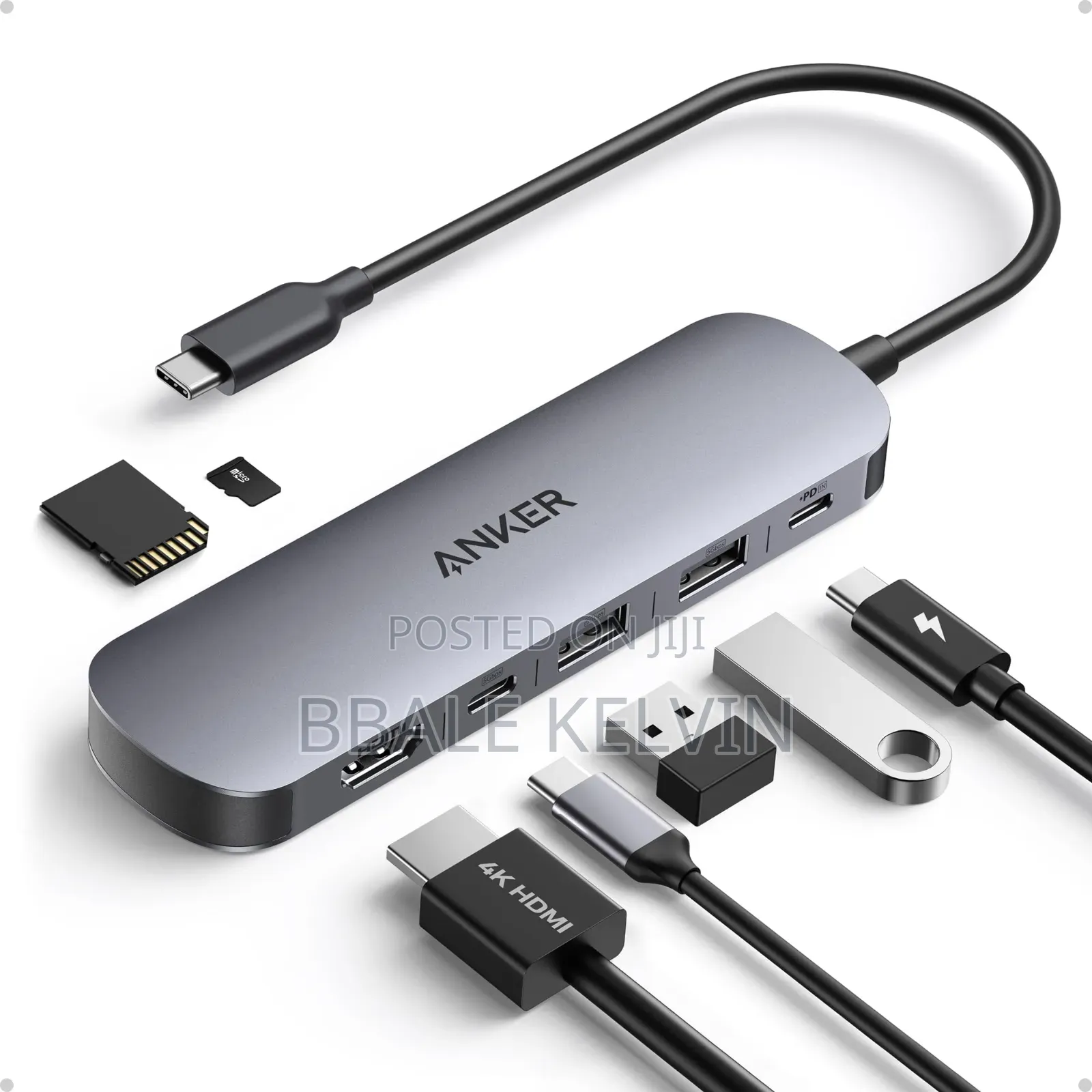 Anker 7in1 Usb C Hub Multi Port Usb Adapter for Laptop/Mac, at 60hz