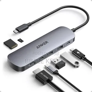 Anker 7in1 Usb C Hub Multi Port Usb Adapter for Laptop/Mac, at 60hz