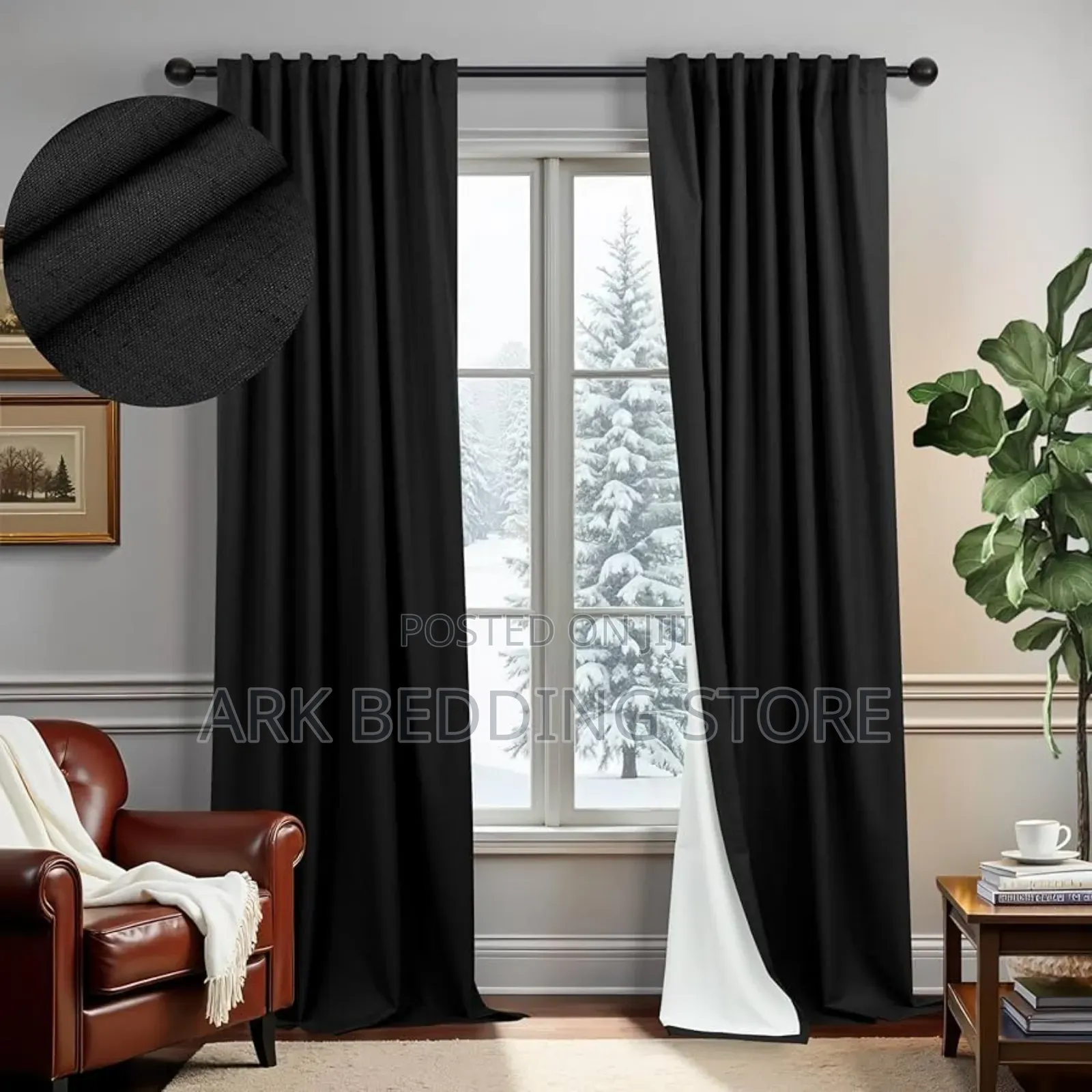 Cotton Quality 3pcs Curtains