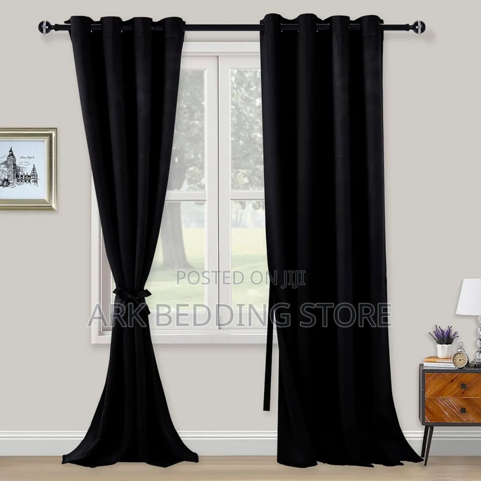 Cotton Quality 3pcs Curtains