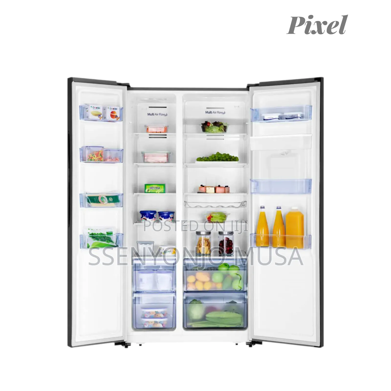 Pixel 670l Double Side-by-Side Fridge With Water Dispenser