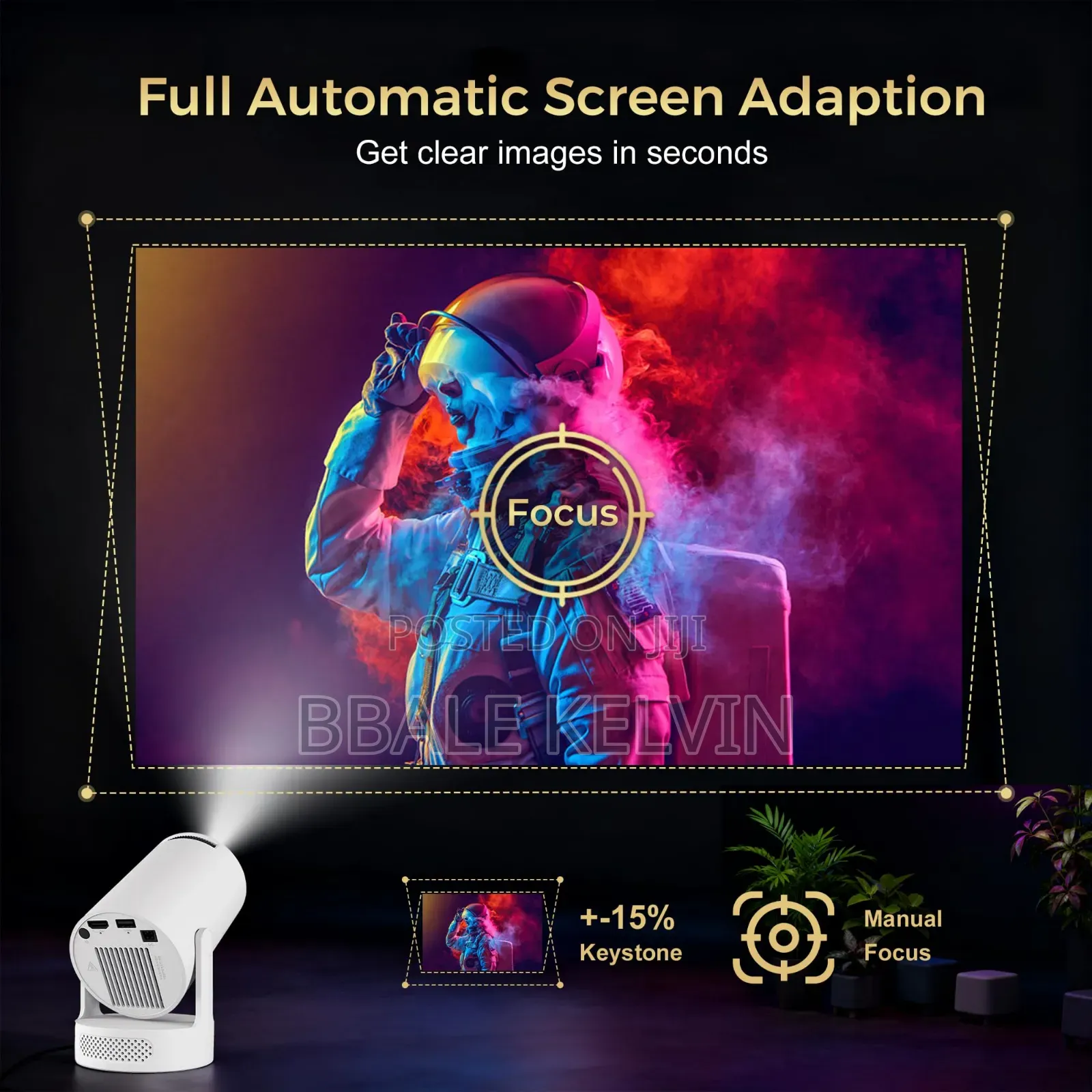 Uhd Mini Smart Projector [Netflix, Youtube,Football Streaming Apps]