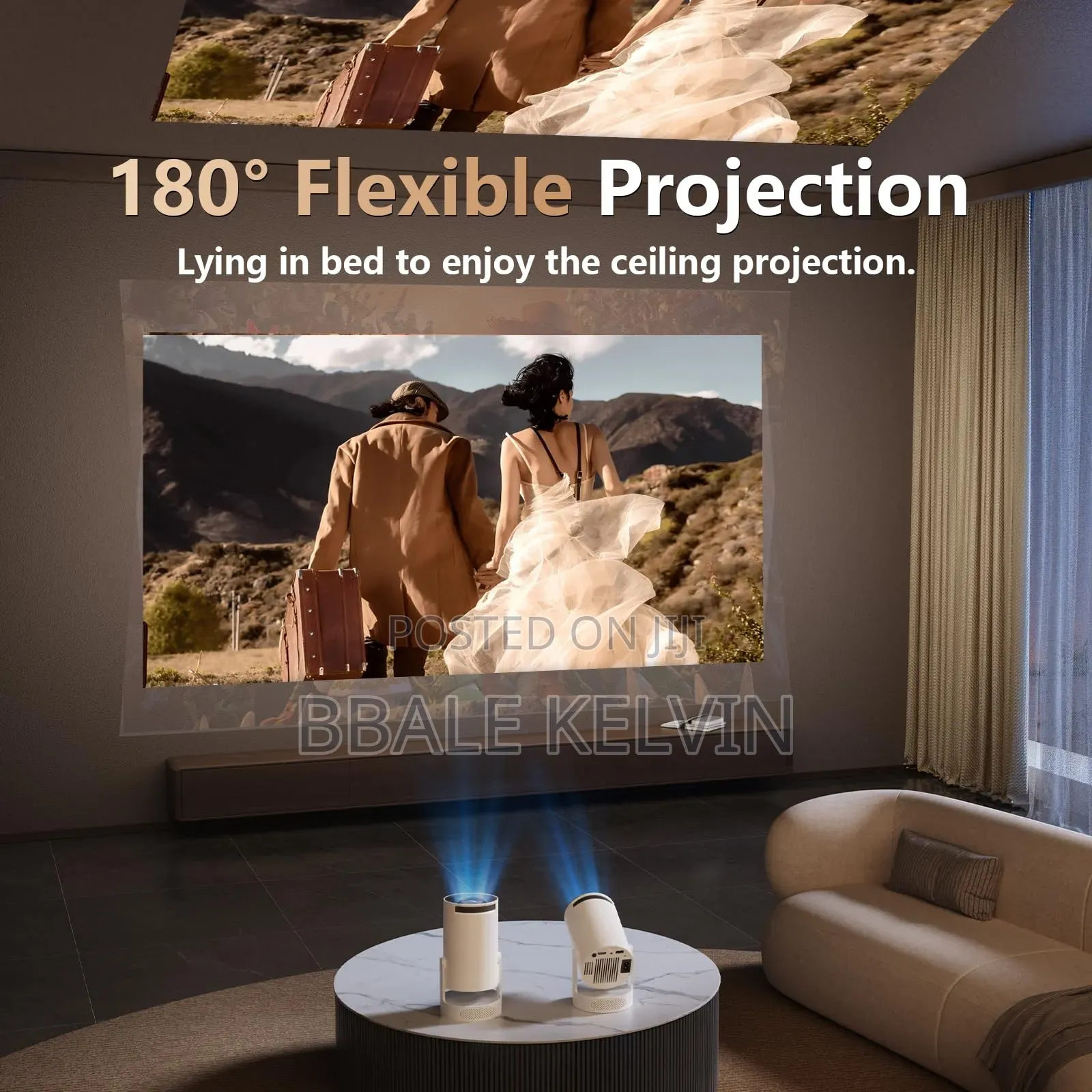Uhd Mini Smart Projector [Netflix, Youtube,Football Streaming Apps]