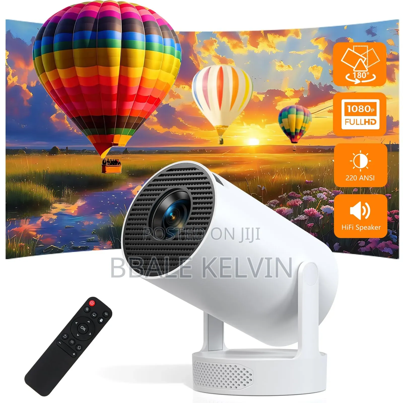 Uhd Mini Smart Projector [Netflix, Youtube,Football Streaming Apps]