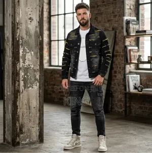 Vintage Grunge Look Jean Jacket