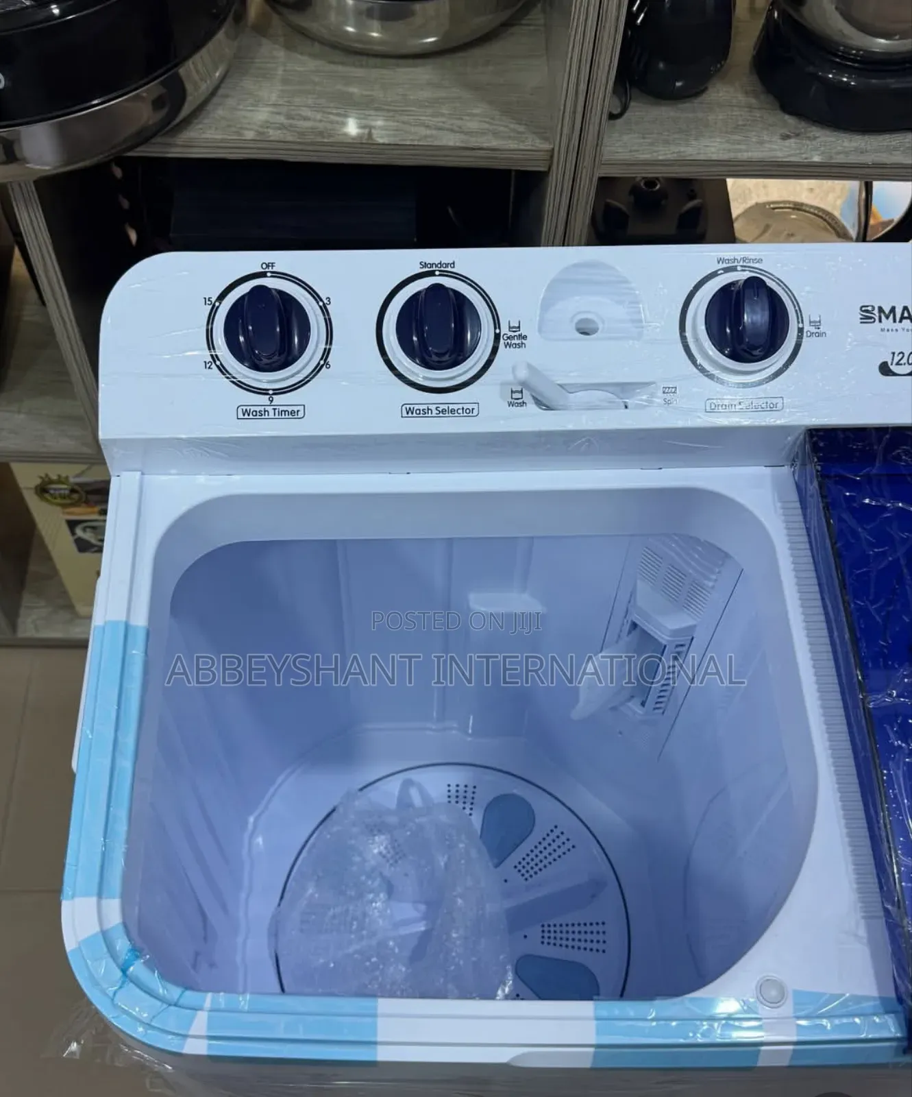 Wintex 16kg Semi-Automatic Twin Tub Washing Machine.