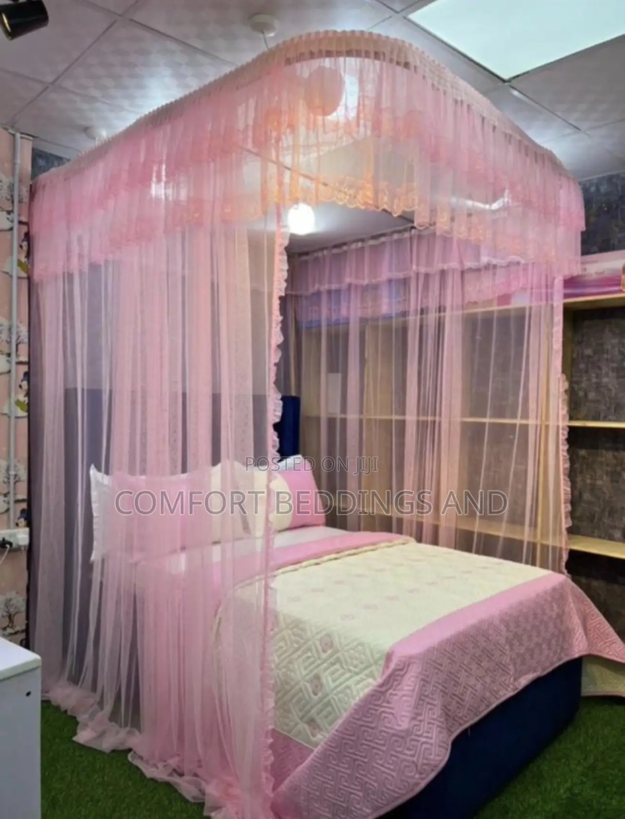 Wall Mounting Mosquito Net Pink