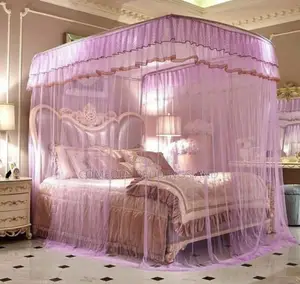 Two Stand Mosquito Net Adjustable Frame Purple